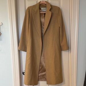 Vintage Brown Tan Camel Hair Trench Coat for Women- Fleurette of California
